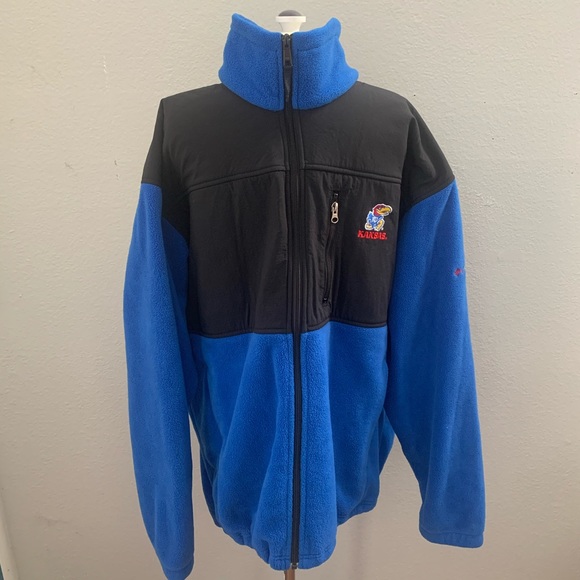 Columbia Jayhawks Full Zip Fleece Men’s Sz XL - Picture 2 of 12